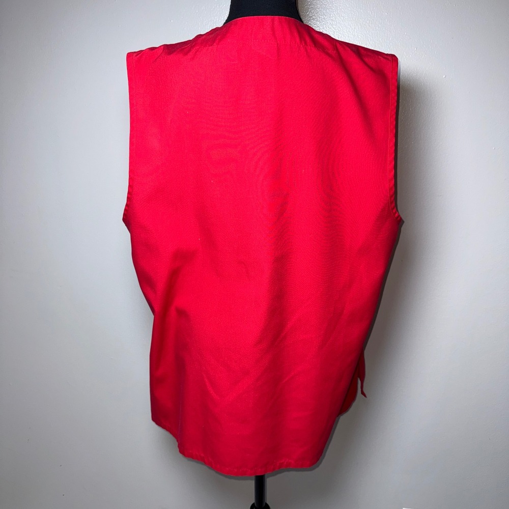 Vintage Kmart Employee Uniform Vest Red Todd Uniforms Size 1X Retro Retail Logo - Picture 6 of 15